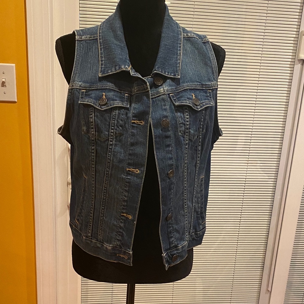 Old Navy Blue Denim Vest